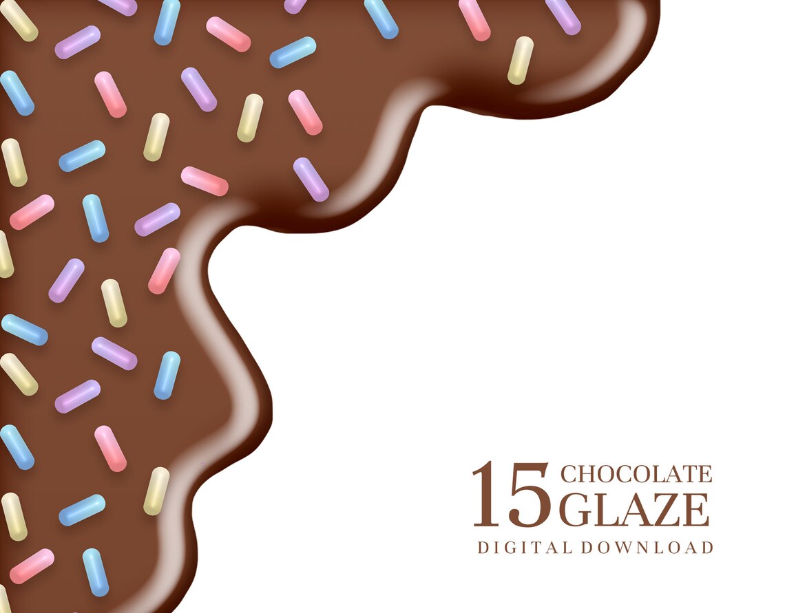 Chocolate clipart dripping chocolate png sprinkles clip art Etsy