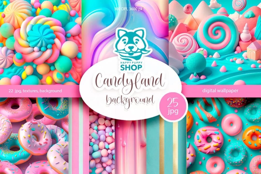 Candy and Sweets Clipart, Candy Wallpaper, Ice Cream Drip Background Digital Download. Etsy