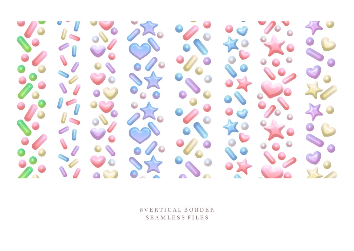 Sprinkles clipart sprinkle border overlays clip art donut Etsy