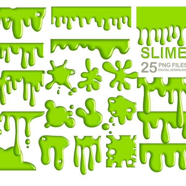 Slime png, clipart slime, clip art dégoulinant vert, slime goutte à goutte png, TÉLÉCHARGEMENT NUMÉRIQUE