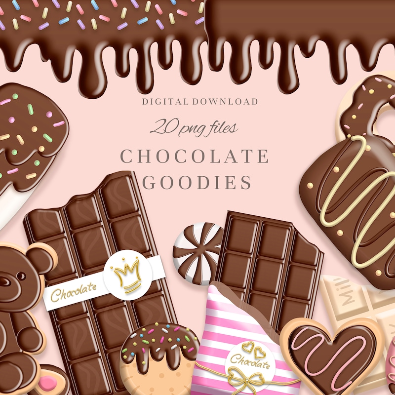Chocolate Wallpaper Digital - Etsy UK