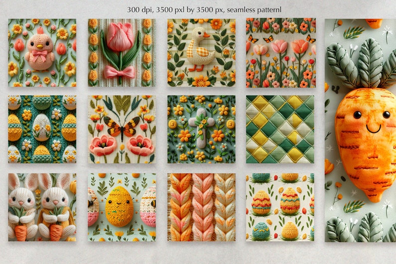 Easter Seamless Pattern, Spring Digital Paper, DIGITAL DOWNLOAD - Etsy