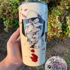 Freddy Krueger, A Nightmare on Elm Street Blood Splatter Lullaby Tumbler, Koozie, 20 oz Tumbler, 30 oz Tumbler, Epoxy Cup