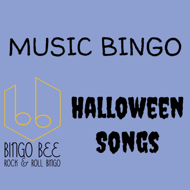 Music Bingo Printable PDF halloween Songs Halloween Party Game 50 Cards