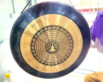 Handmade Nepal Gong with Stand: Deep Sound Healing Meditation