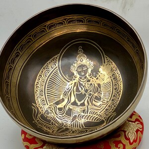 10 inches mantra singing bowl-peace and mindfulness-meditation and sound healing singing bowl-Tibetan bowl-made in Nepal
