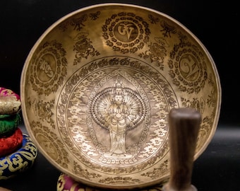 Handmade 11" Tibetan Singing Bowl: Chakra Healing & Meditation
