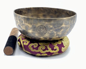 6" Full Moon Tibetan Singing Bowl: Handmade Sound Healing Bowl