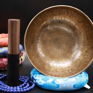 8 inch mantra singing bowl- healing bowl-meditation, yoga bowl- peace and mindfulness singing - made in Nepal