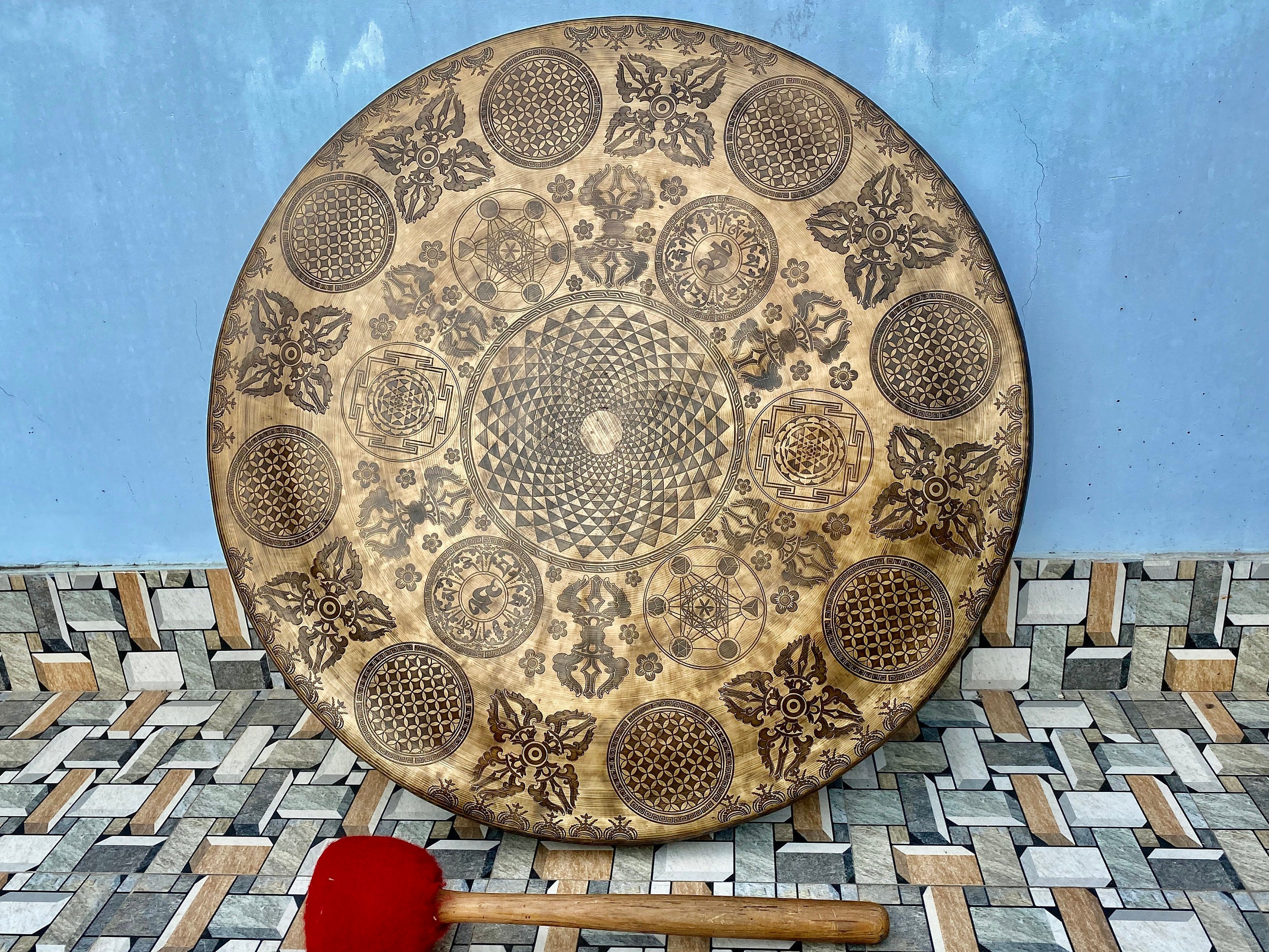 70 cm handmade larege gong bellTibetan gong made in Etsy