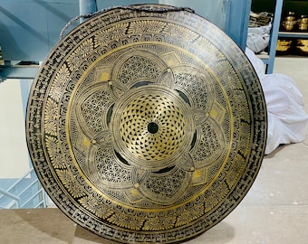Handmade Flower of Life Tibetan Gong: Sound Healing Meditation Bell