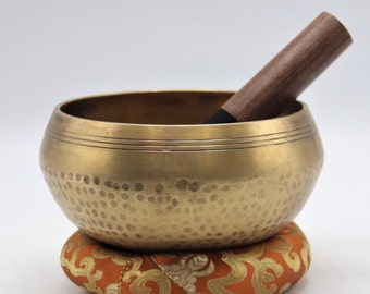 6 inches hand beaten singing bowl- Tibetan singing bowl- peace and mindfulness bowl- meditation yoga healing- made in Nepal