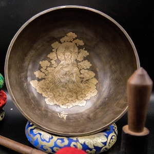 12 inch mantra singing bowl- Tibetan singing bowl - meditation singing bowl- healing bowl- sound balancing bowl - made in Nepal