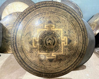 Handmade Nepalese Meditation Gong with Stand: Sound Healing, Relaxation