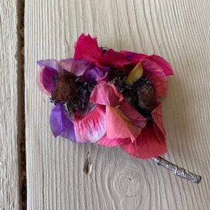 One Antique French Cloth Millinery Flower Bunch - See Item Details Below (Ref: B-155 Box 4)