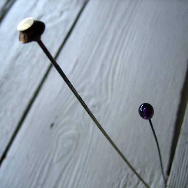 Two Victorian Hatpins (Ref: A-7175 Box 2)