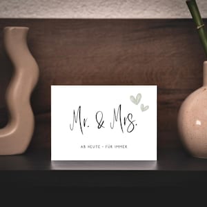 Papeterie Digital | Karten Druckdatei | Mr. & Mrs. | ab heute für immer | Sofort-Download | Digital Print | zum Selbst ausdrucken