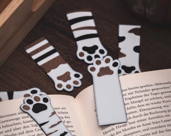 Marcapáginas | Regalo único para amantes de los libros | Gatos y patas | Accesorio para libros | Regalo literario para lectores | Amante de los gatos