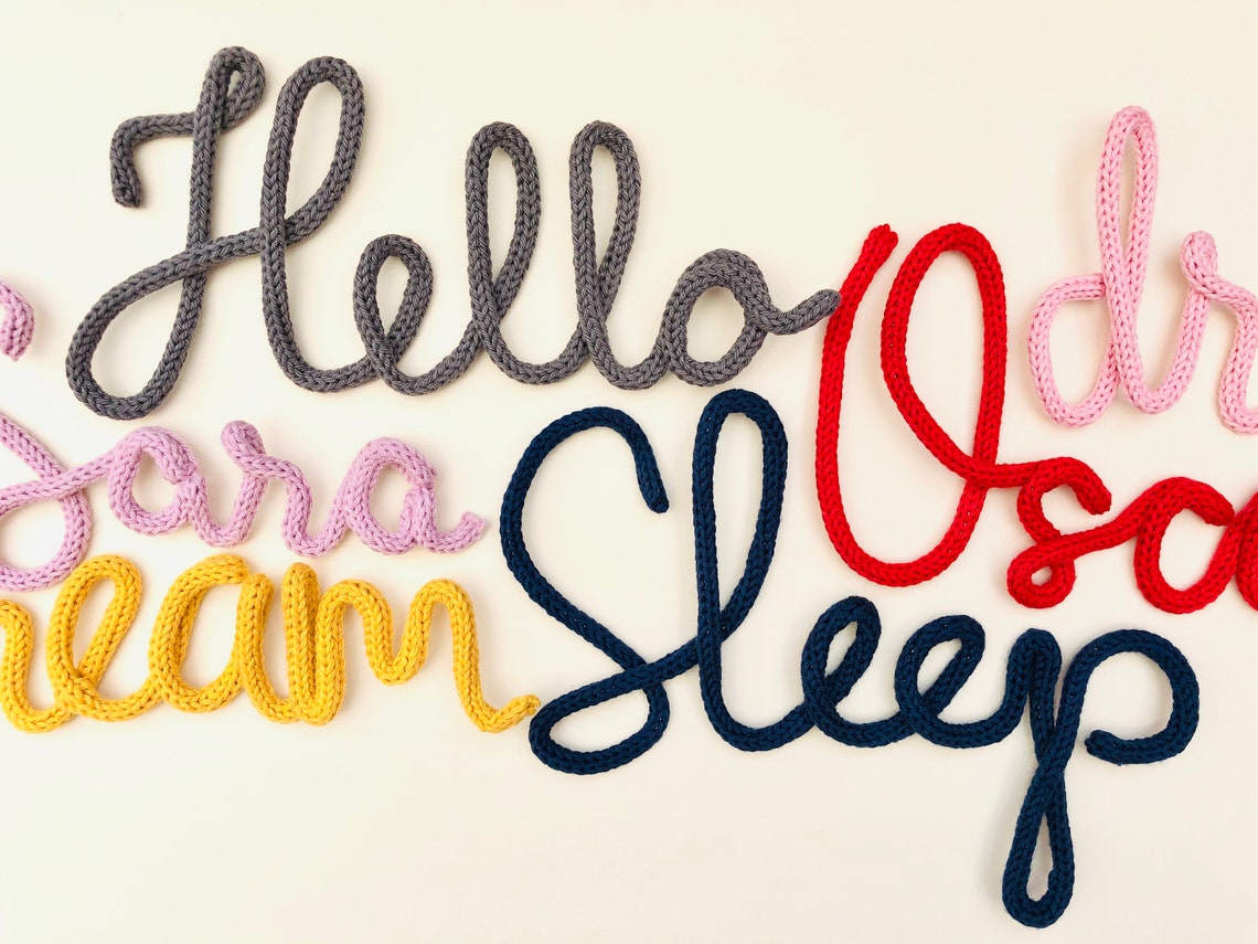 LARGE Custom Wire Word Any Word Wall Decor Personalised Etsy UK