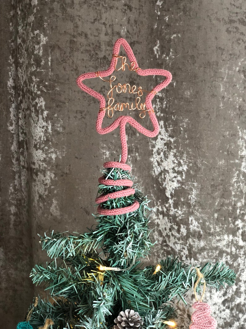 Personalised Christmas tree topper decoration Christmas Star image 1