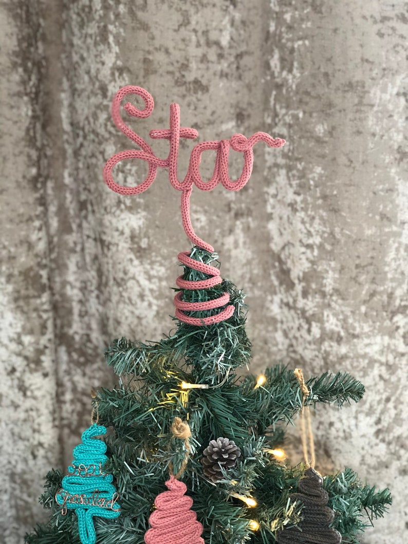 Star word Christmas tree topper decoration Christmas Star image 3