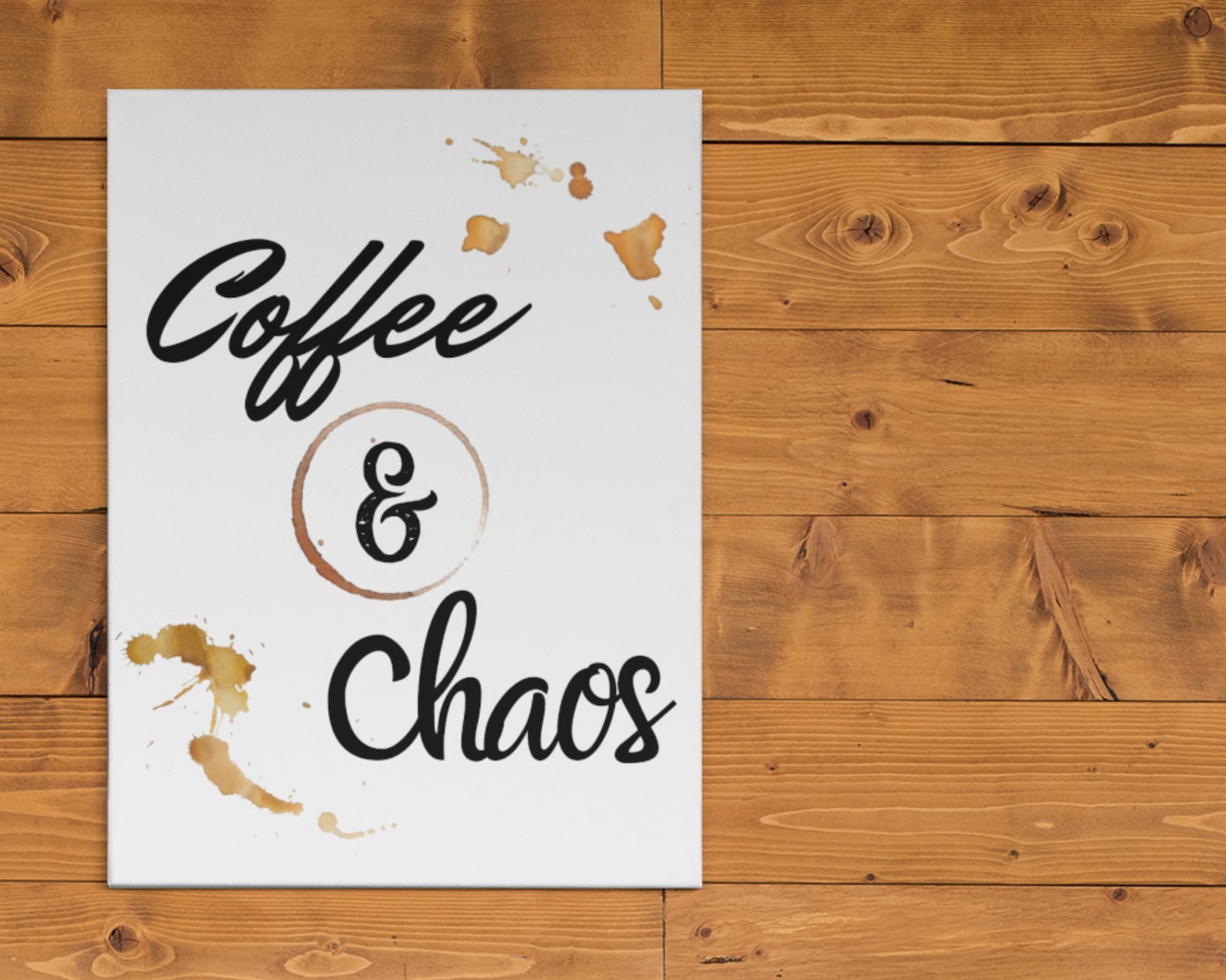 Coffee and Chaos Art Print Download Printable | Etsy