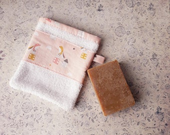Children's washcloth, handmade soap for babies and children, Christmas gift box