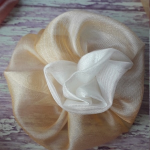 Silk Flower Brooch, Handmade Fabric Flower Brooch, Fabric Flower, Hat Bag Garment Accessories, Flower Clips, Decorative Flower image 2