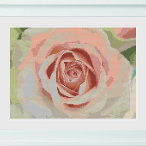 Dreamer&#39;s Rose Cross Stitch PDF Pattern, Flower Cross Stitch, Cute Cross Stitch, Nursery Cross Stitch, Home Decor