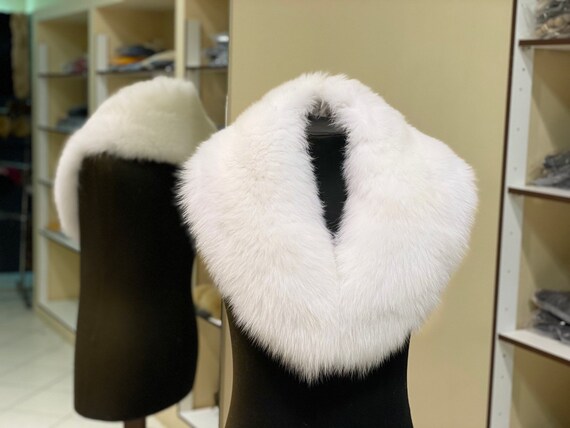Fur Collar Natural Fur Fox Accessories Fur Collar Gift for Her