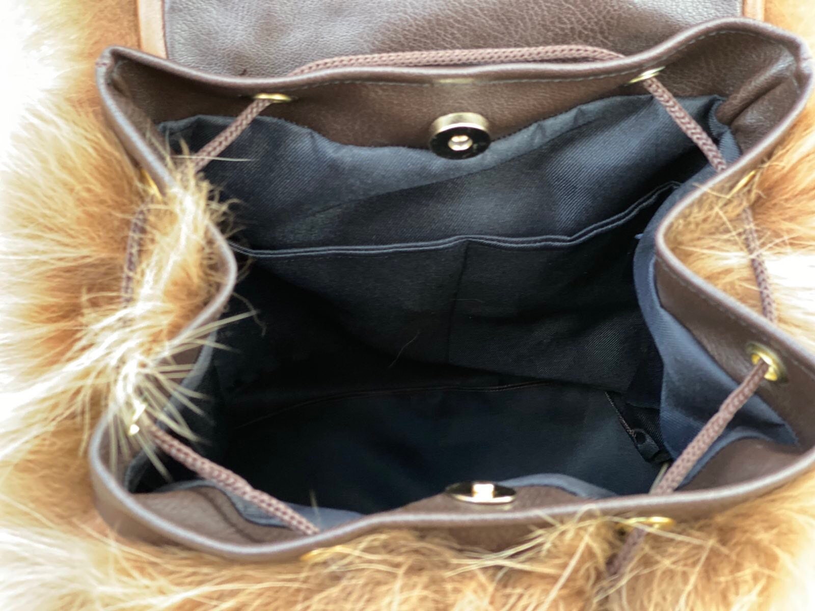 Luxury Backpack Fur backpack Women Bag Real fur | Etsy