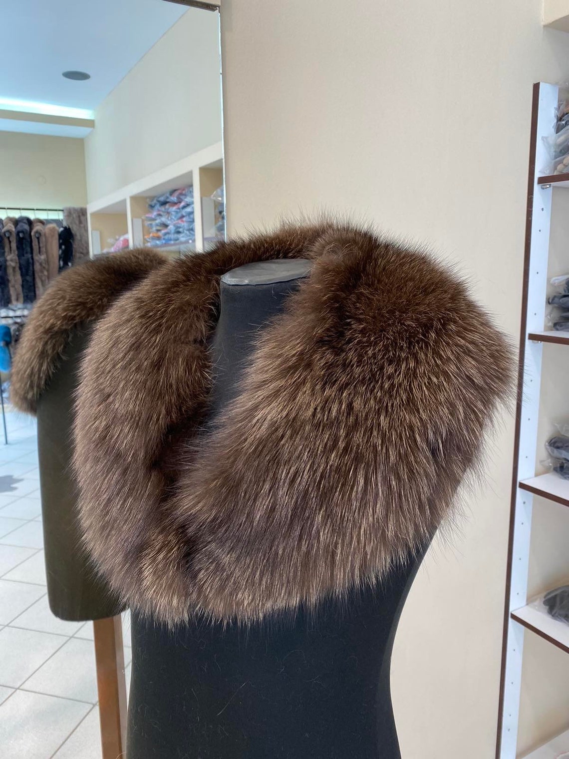 Collar de piel / accesorios de zorro de piel natural / cuello | Etsy