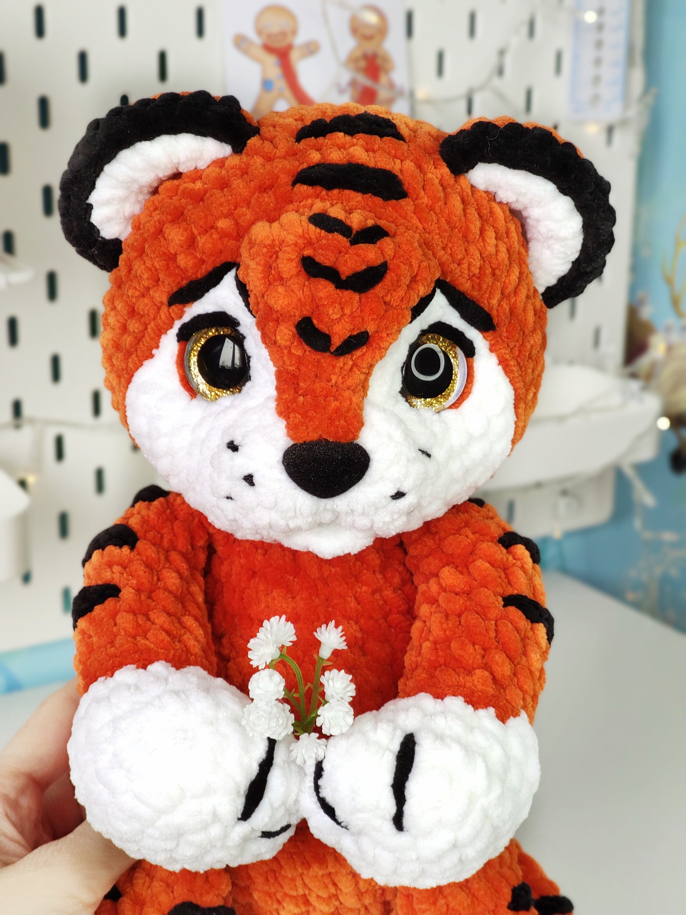 Toy tiger doll tiger soft plush tiger toy animal plush cat toy Etsy