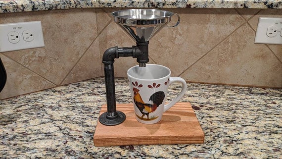 Pour Over Coffee Maker Industrial Coffee Maker Iron Pipe Industrial Gift  for Him Gift for Her 