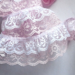 Pvc Ruffle Lace Ruffled Lace Combo, 2+5/8 Inch or 2 Inch Wide Select Color Price for 1 ...