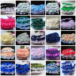 Ruffle Lace Trim 1" selling by the yard/ select color