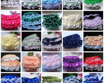 Ruffle Lace Trim 1" selling by the yard/ select color