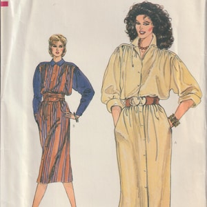 Vogue 8619 Misses&#39; Dress Loose fitting A Line Below Knee Sewing Pattern Size 8 10 12 UNCUT FF