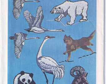 Pappmache 7116 Endangered Species Wildtier Stickdatei Bügelbild One Size UNCUT
