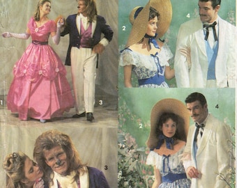 Simplicity 7971 Unisex Misses Men's Old South & Fairy Tales Costumes Sewing Pattern UNCUT