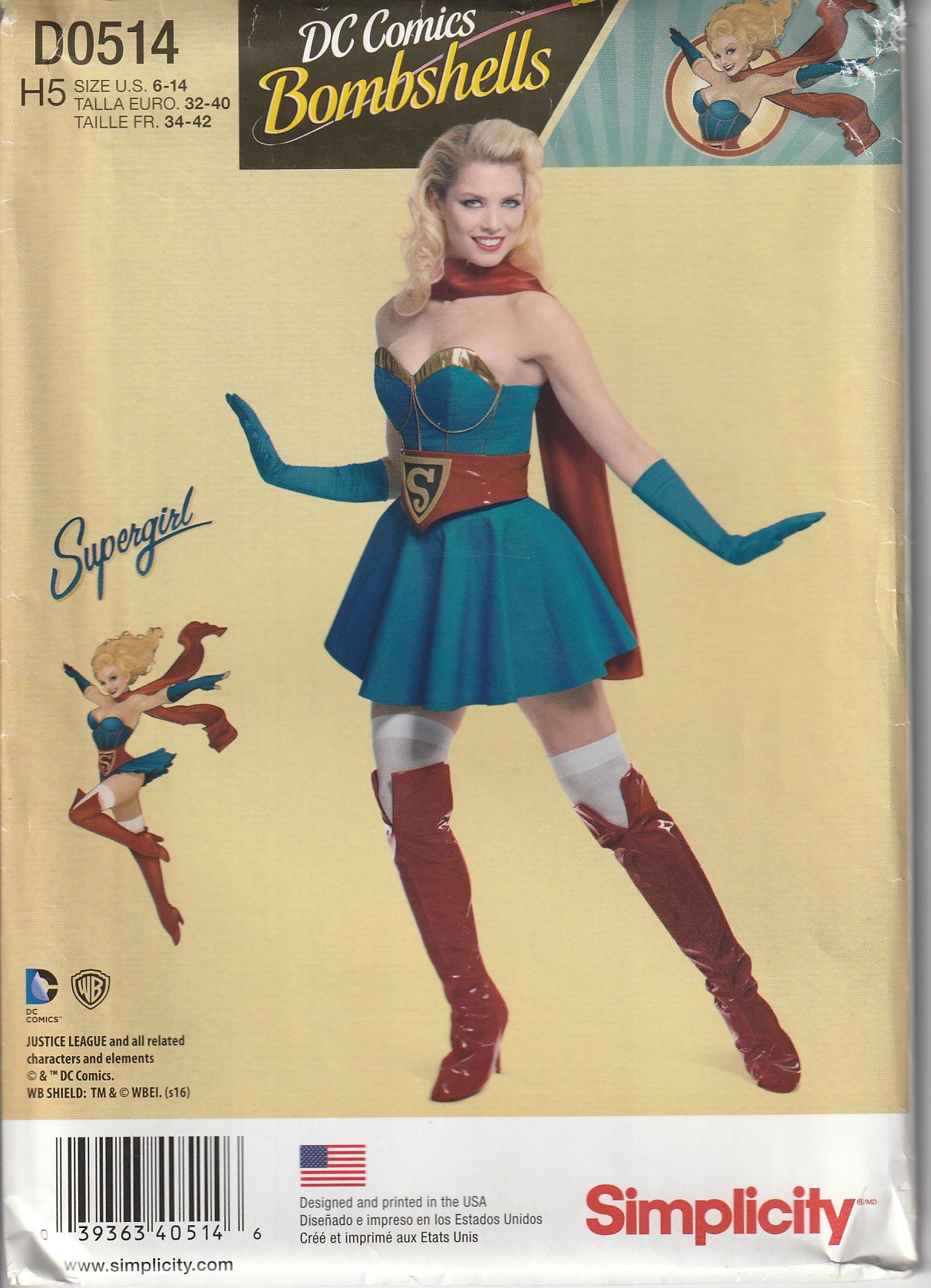 Déguisement Supergirl DC Super Hero Girls pour fille. Livraison