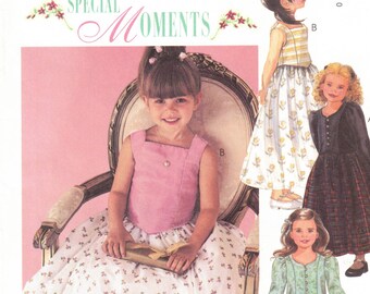 McCall's 3463 Special Moments Kind Mädchen Kleid Blumenmädchen Konfirmation Kommunion Schnittmuster Größe 346 3463 UNCUT FF
