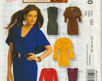 McCall's Knit Dress Sewing Pattern, MP260, Size 12-18 UNCUT