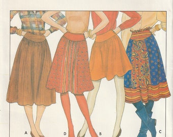 Childrens Girls Skirts With Flounce or Ruffle Variations Lace Trim Ribbon Trim Contrast Lower Ruffle McCalls Pattern M5169 Size 3-4-5-6