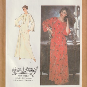 Simplicity 8743 1970s Misses Easy Caftan Pattern Drop Shoulder Womens Vintage Sewing Pattern Size 14 Bust 36 UNCUT FF