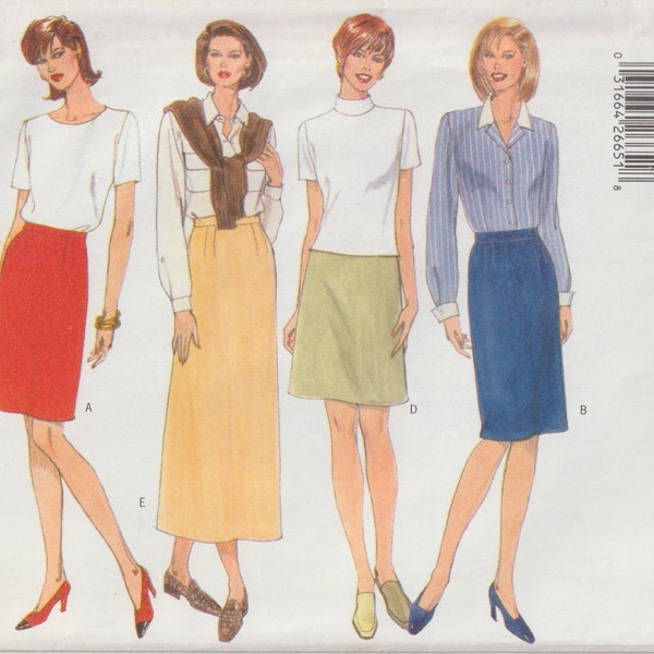 Butterick 5317 Misses Lined Skirt Straight Slightly Tapered Or A Line Length Variation Sewing Pattern Size 20 22 24 UNCUT FF