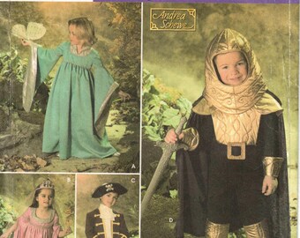 Simplicity 3997 Unisex Kids Costume Sewing Pattern Cowboy Pirate 50s Rockabilly Greasers Soldiers Size 3-8 UNCUT