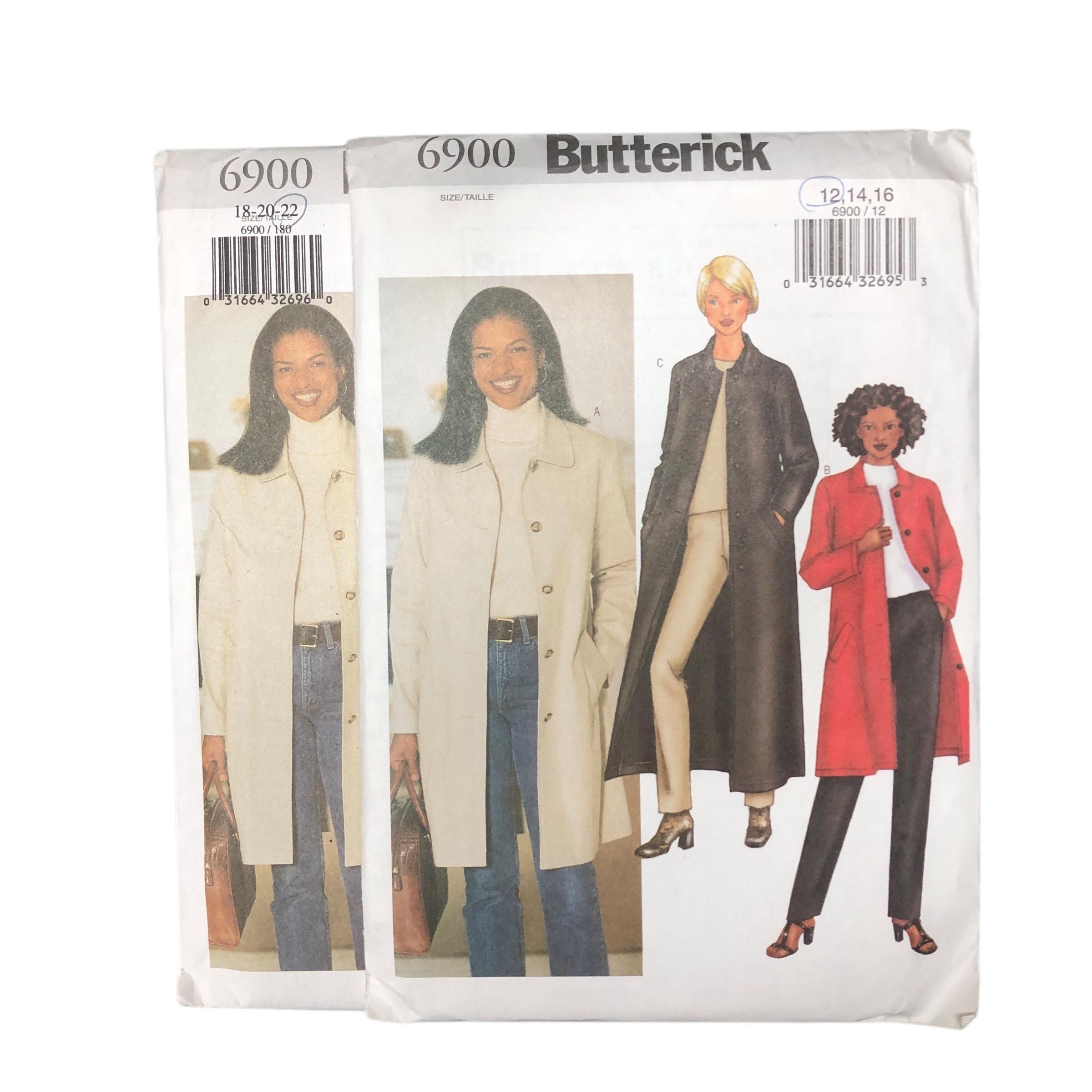 Butterick 6900 Misses Jacket and Coat Sewing Pattern Size 12 14 16 ...