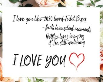 Funny Love Card | I Love You Card | Valentines Day Card | Card for Husband | Card for Wife | Card for Girlfriend | Card for Boyfriend