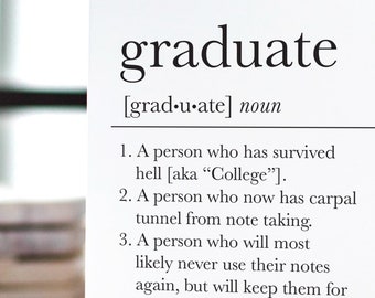 Funny Graduation Card | Graduation Gift | Graduation Card for Her | Graduation Card for Him | Graduate Nutrition Facts